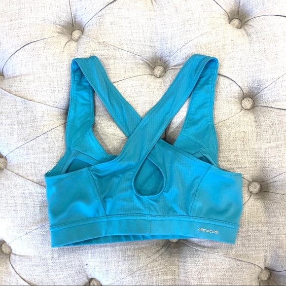 Turquoise Adidas sports bra - Picture 2 of 5
